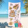 Capybara-Printed Beach Towels: Fun and Stylish for Your Beach Adventures! Sofa Cushion Cover, Room Home Decorationortable