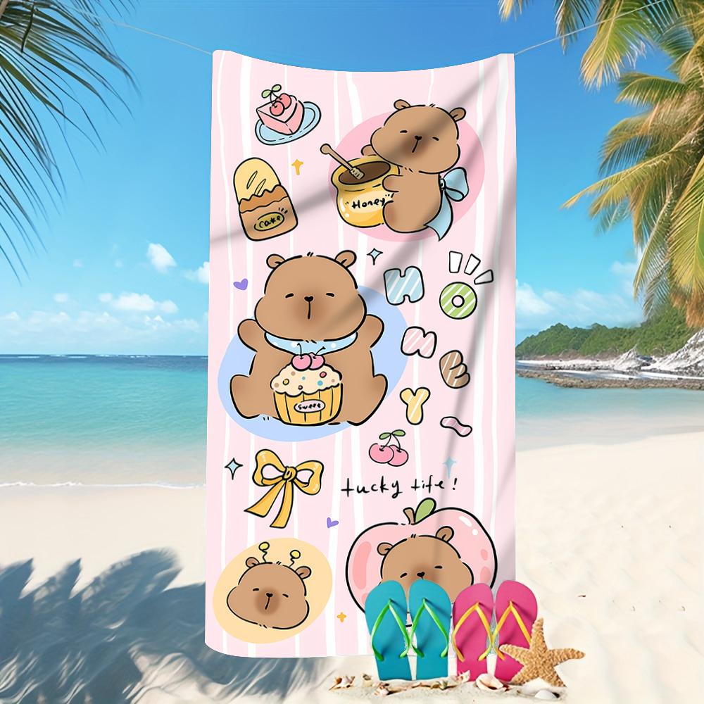 Capybara-Printed Beach Towels: Fun and Stylish for Your Beach Adventures! Sofa Cushion Cover, Room Home Decorationortable