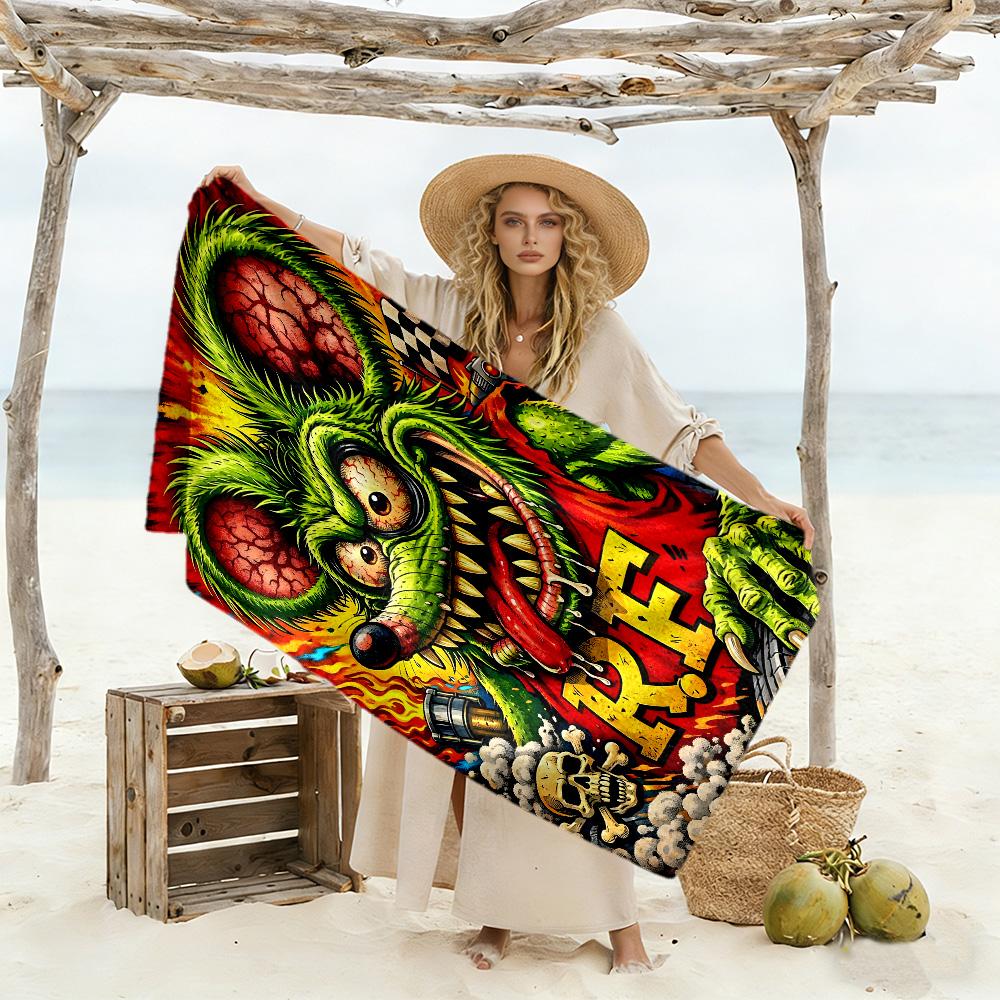 Christmas Grinch Gifts Soft Beach Towel Lightweight Summer Vacation Towel Fashion Lovers Wedding Party Gift