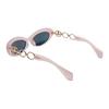 Vivienne Westwood Elegant Minimalist Design Oval Sunglasses Women sunglasses Pink VW5093-1-281