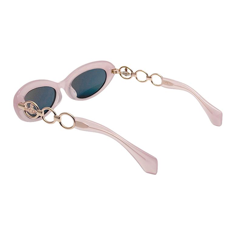 Vivienne Westwood Elegant Minimalist Design Oval Sunglasses Women sunglasses Pink VW5093-1-281