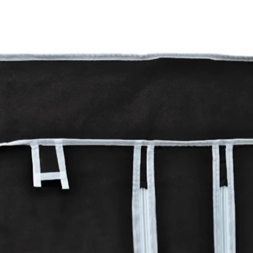 Foldable Fabric Wardrobe Black 110 x 45 x 175 cm