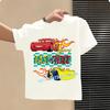 2026 Cars of the Universe Children's Pure Cotton Short-Sleeved Boys' Sports Shirt Girls' Casual Top Cartoon Print Summer T-Shirt