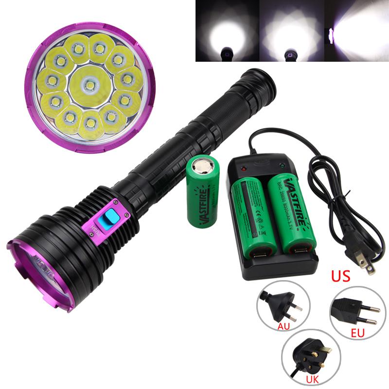 New High Power Diving Flashlight Highest Waterproof Rating Professional Diving Light Powered by 18650 Battery With Hand Rope