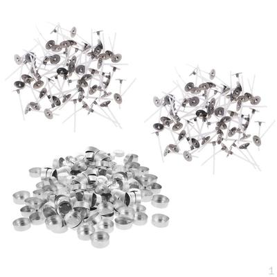 400pc Alumínio Tea Light Candle Making Supplies, Copos, , Pavio