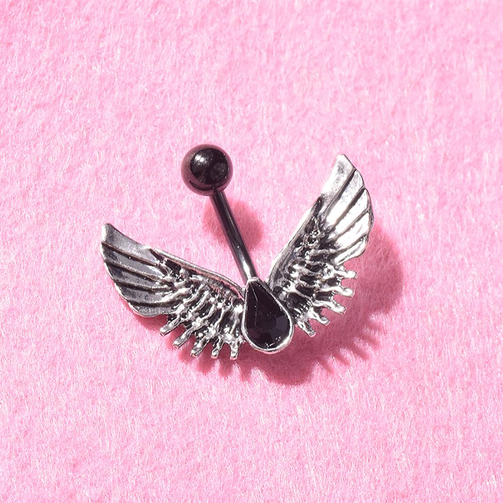 Fashion Belly Button Ring Navel Piercing Jewelry Wing Shape Stainless Alloy Jewelry Body Piercing For Women