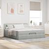 VidaXL Cadre de lit ottoman avec matelas gris clair 160x200 cm velours, cadre de lit, cadre de lit rembourré, cadre de lit 3311711