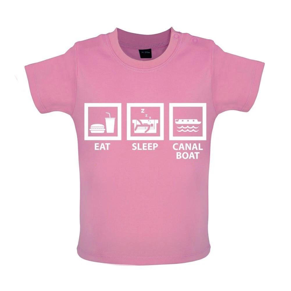 

Eat Sleep Canal - Baby Kids Boys Girls Unisex T-Shirt / Babygrow - Narrowboat Narrow Boat Hobby Boats 160
