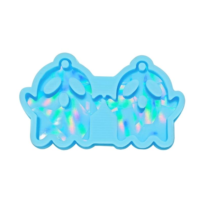 Silicone Cute Specter Holographic Molds Light Shadow Earrings Pendant Mold DIY Ornaments Jewelry Epoxy Crafting Mold