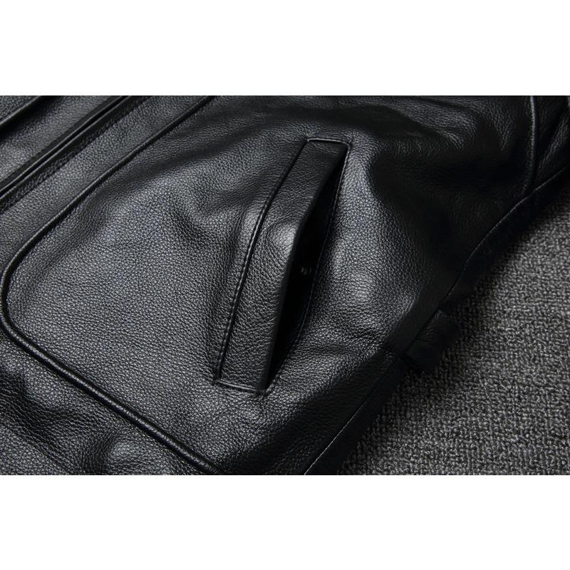 Chinese Size Men Cowhide Coat Vintage Men Leather Jacket Genuine Leather Clothes Men's Winter Jacket Motorcycle Biker Jackets