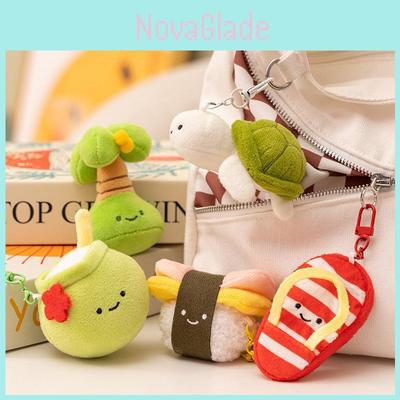 Pantufas Fofas de Tartaruga Sushi Palmeira Coco Brinquedo de Pelúcia Pingente Para Decoração de Mochila E Presente Para Adolescentes