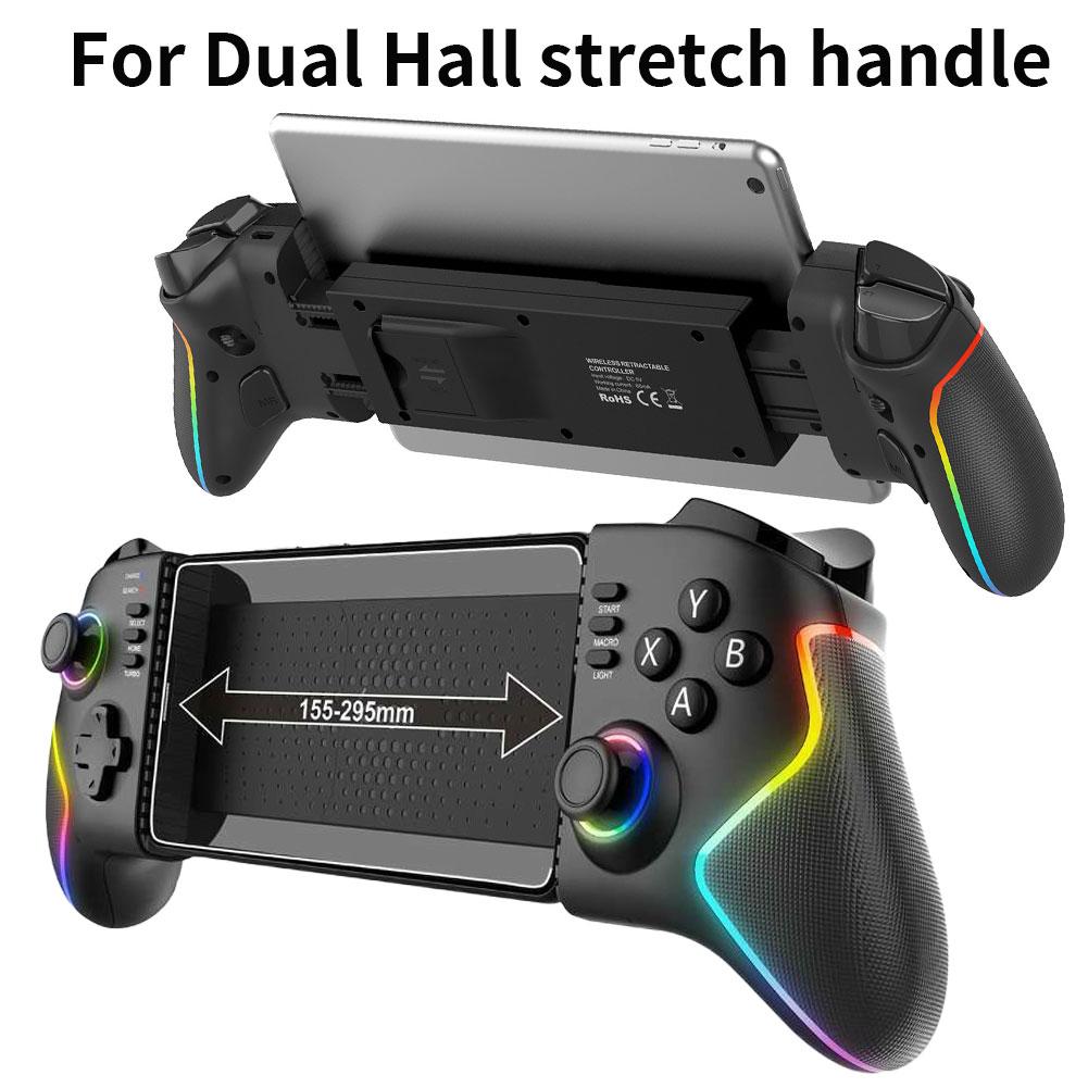 Wireless Stretchable Gamepad PG-9122 With RGB Hall Joysticks&Triggers Six-Axis Motion Control For IOS I0W2