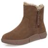 Genuine Leather Snow Boots Cold-proof Winter Boots Fur Piled Thickened Cotton Shoes Cowhide Thick-soled Non-slip Wool Integrated Short Boots Women
