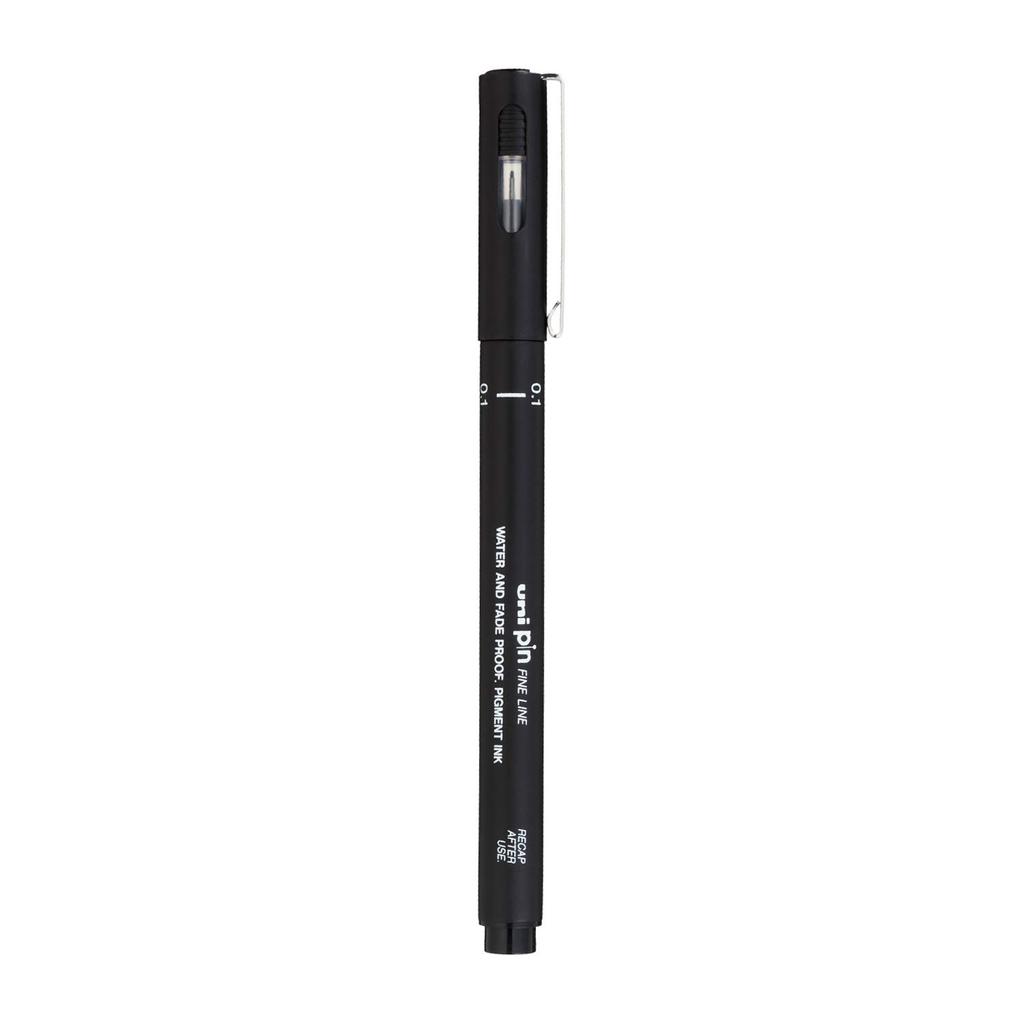 uni-ball PIN-200 Fineliner Drawing Pen 0.01 mm Black Waterproof Pigment Ink For Artists Office School Pack