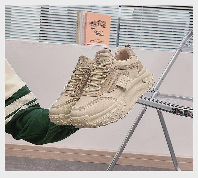 Women's Korean Dad Shoes - 2025 Spring Running & Casual Sneakers, Thick-Soled, Height-Boosting