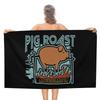 Cute Cartoon Pig Beach Towel Microfiber Lightweight Bath Towel Sandproof Sauna Spa Sport Travel Towels Quick Dry Bikini Cover Up
