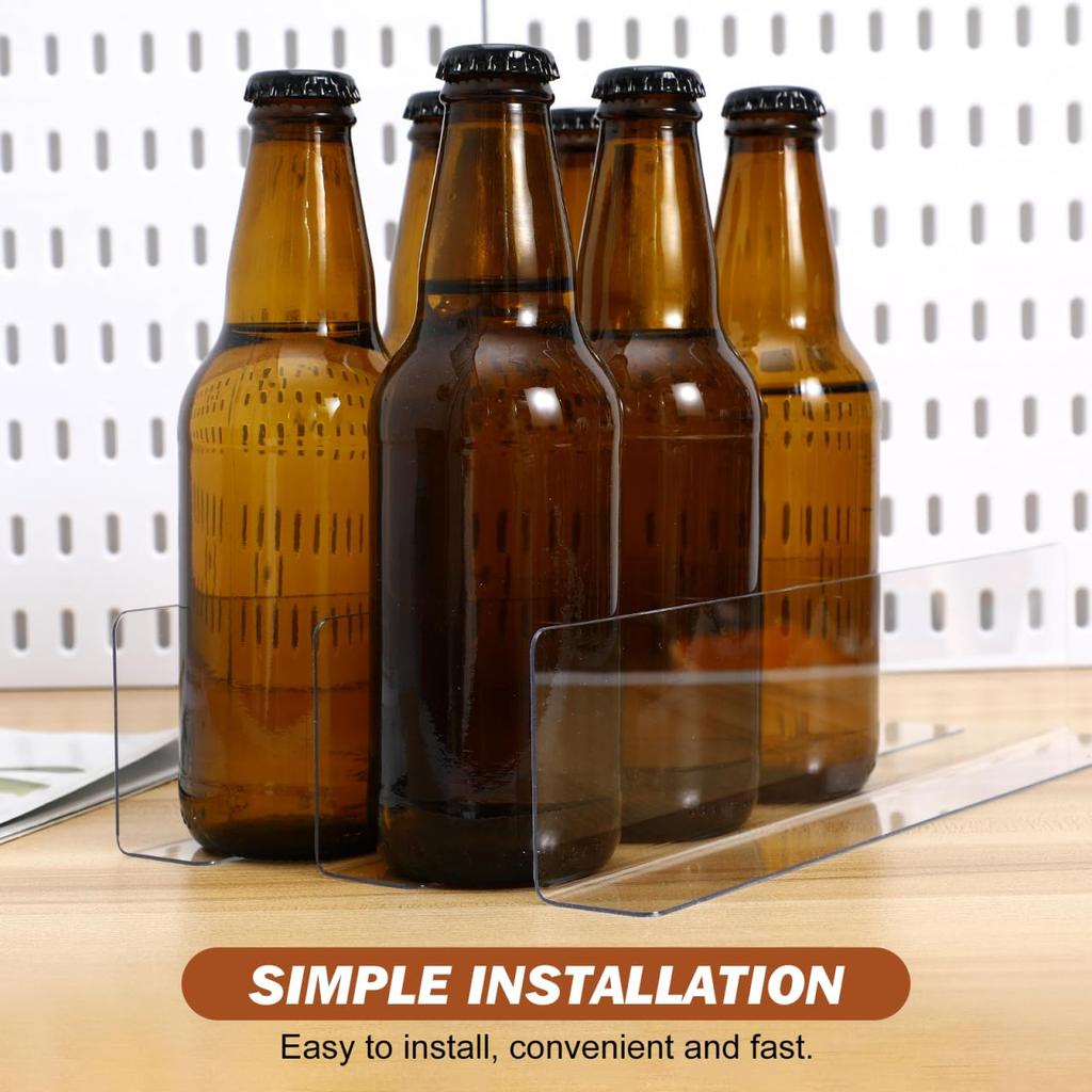 HOLIDYOYO Set Clear Divider 11 inches x for Supermarket Display Easy Gap Divider Boards 6-Piece L-Shaped Boards, 2.4 inches, Plastic, Shelving,