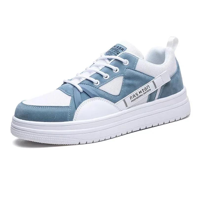 Fashion New Men's Casual Sneakers Mesh Fashion Lace-up Skateboard Shoes Student Comfortable Sneaker Men Vulcanized Shoes Tenis Masculino
