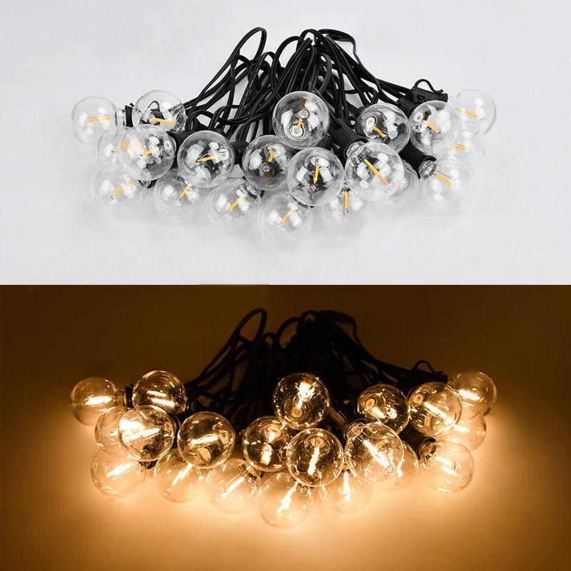 Waterproof G40 Solar Garden String Lights for Outdoor Decoration and Camping