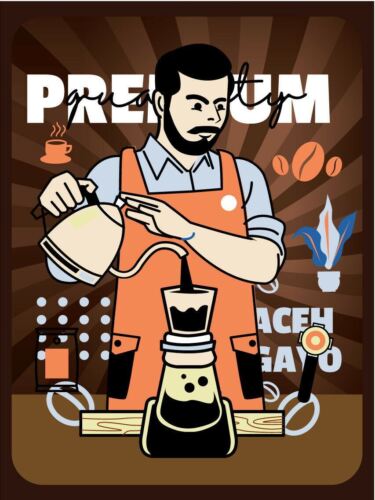 

Metal plaque vintage retro style Premium Coffee Roasting Classic tin door signAluminum 20x30cm（7.8x11.8inch）