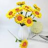 2Pcs Pipe Cleaner 35CM Artificial Flowers Home Decor Finished Flowers Handmade African Sunflower Bouquet Woven Flower