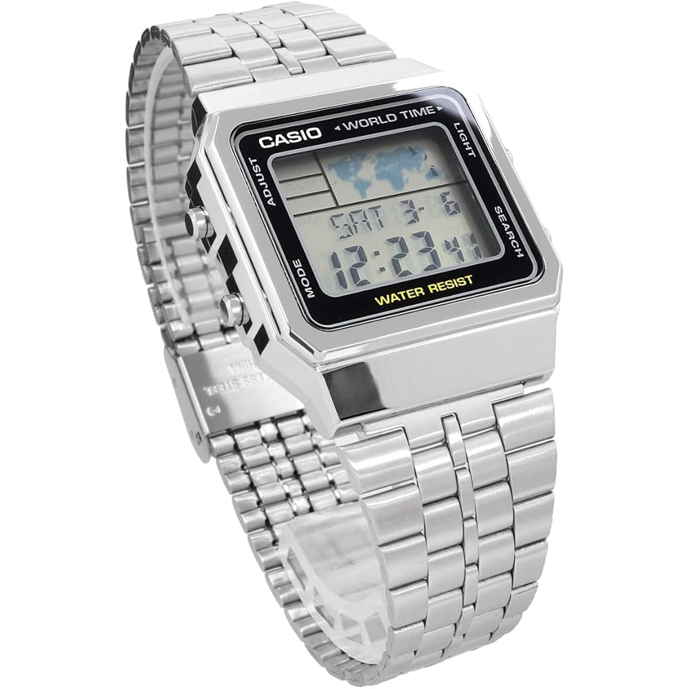 Casio Basic Digital A500WA-1 Stainless Steel Watch Water Resistant Quartz