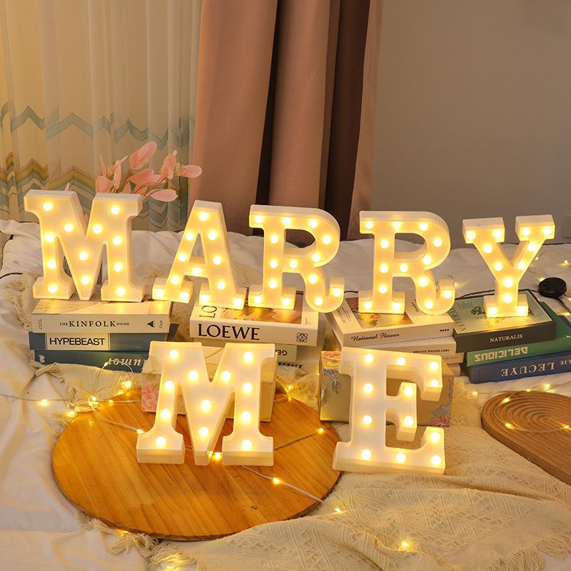 LED Happy Birthday Luminous Letters - Romantic Scene Decoration Lights