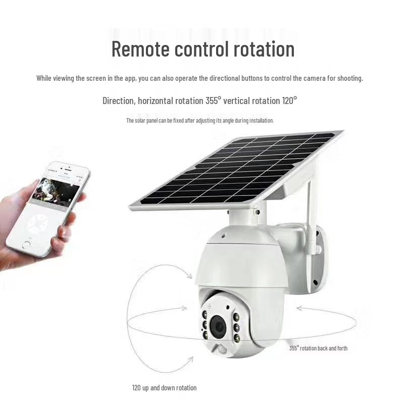 Outdoor Wireless PTZ Solar Camera with Night Vision & Mobile Remote Access