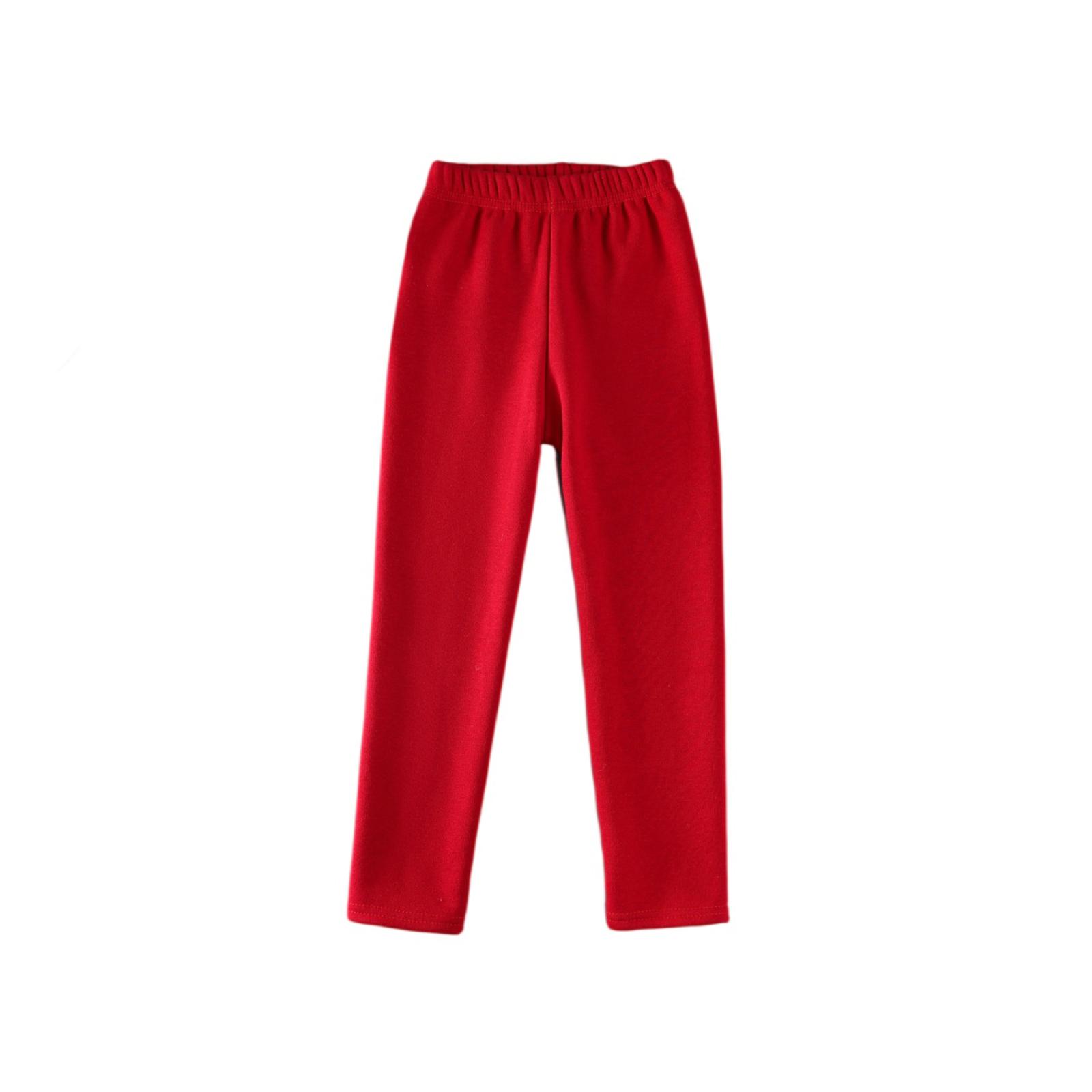 

Kids Fleece Leggings - Thickened Slim Fit Pants 150 красный