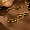 Waterproof Spring Clasps Chain Bracelet For Women, Stainless Steel Paperclip Link Hand Wrist Jewelry Non Tarnish