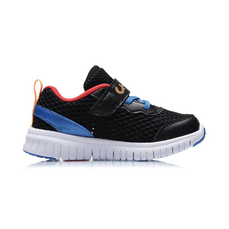 Li Ning Kids Soft Comfortable Sports Non-Slip Shock Absorbing Wear-Resistant Breathable Low-Top Running Shoes Kids Running Shoes Black YKNR080-3