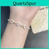Geometrisches vergoldetes Zirkon-Quadrat-Charms-Armband für Damen Geschenkidee
