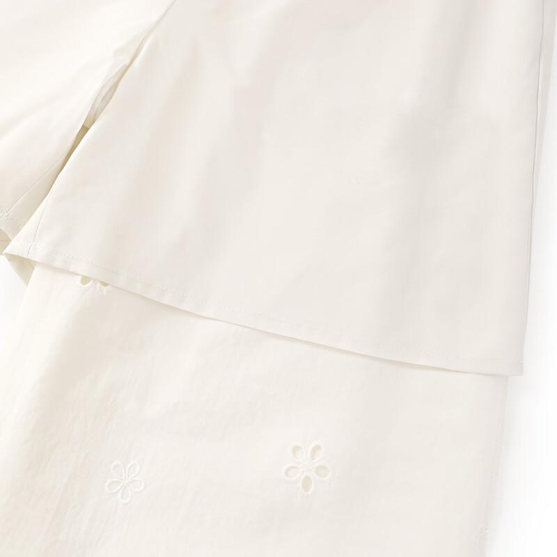 ELLE KIDS Girls' Floral Embroidery Casual Long Pants