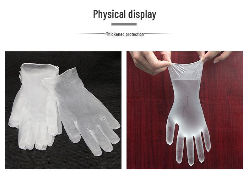 Transparent PVC Disposable Gloves: Oil & Stain-Proof for Kitchen, Beauty, Hairdressing, and Dishwashing