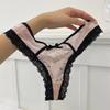 Thong Lace Flower Transparent Briefs Patchwork Mesh Floral Bowknot Panties Comfortable   Girl