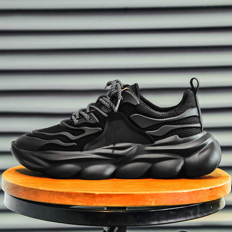 Fashion Anti-slip Thick Heeled Sneakers Casual Women's Shoes Size 44 45 46 47 Blue Trainers Woman Sport Tenus Tenes Loafer'lar