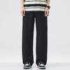 | American retro trendy brand pure cotton casual pants men's solid color simple and versatile loose drape straight pants