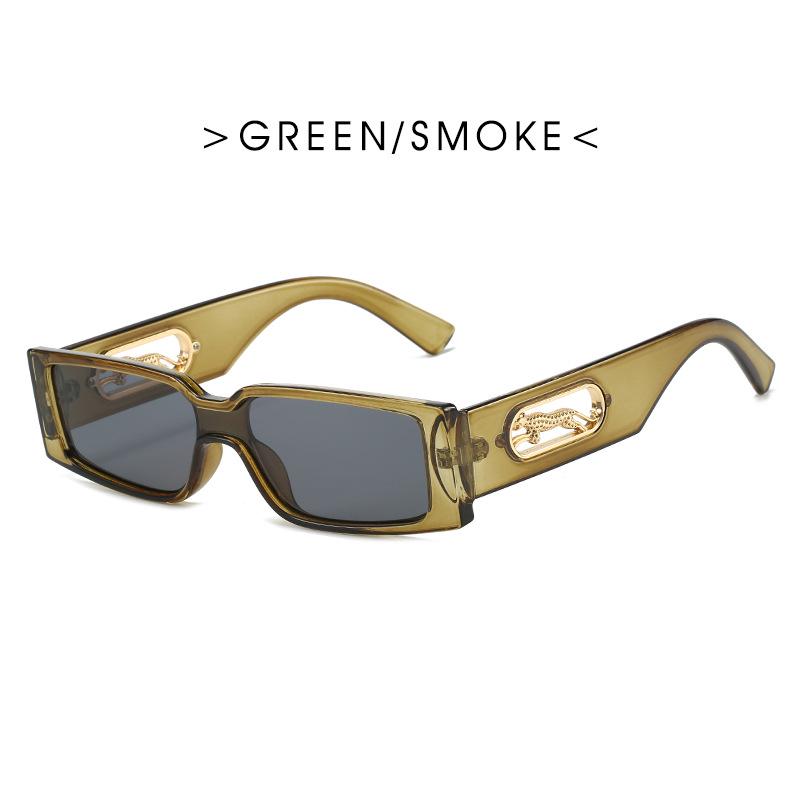 Retro Leopard-Print Square Sunglasses: Trendy Small-Frame with Unique Design