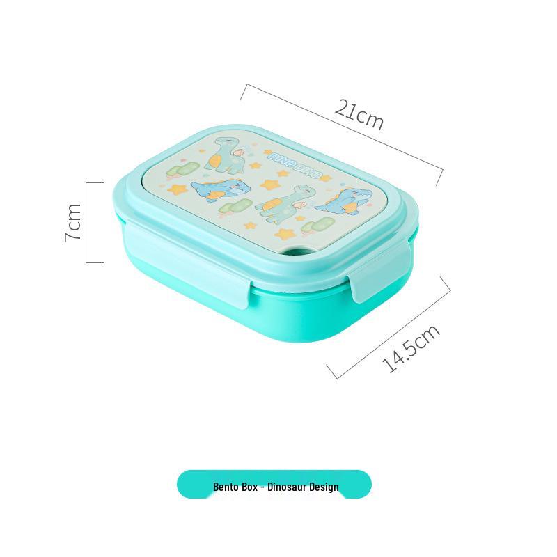 Microwavable Japanese-Style Wheat Straw Lunch Box Set with Compartments for Students and Office Workers
