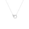 Silver double ring necklace women's cool and handsome new high-end long sweater chain light luxury niche versatile clothes accessories