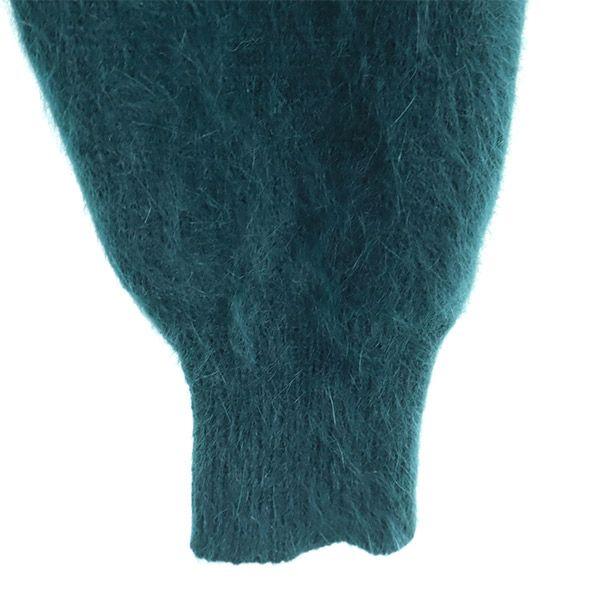 sacai luck Long sleeve Switching V-neck sweater Green knit Women Used