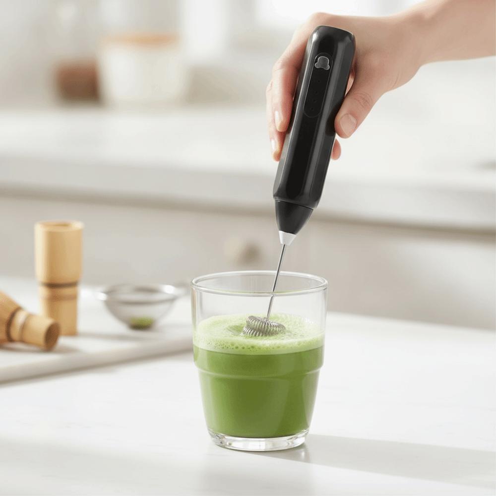USB Rechargeable Electric Egg Beater Handheld Coffee Milk Mixer Electric Milk Frother Travel