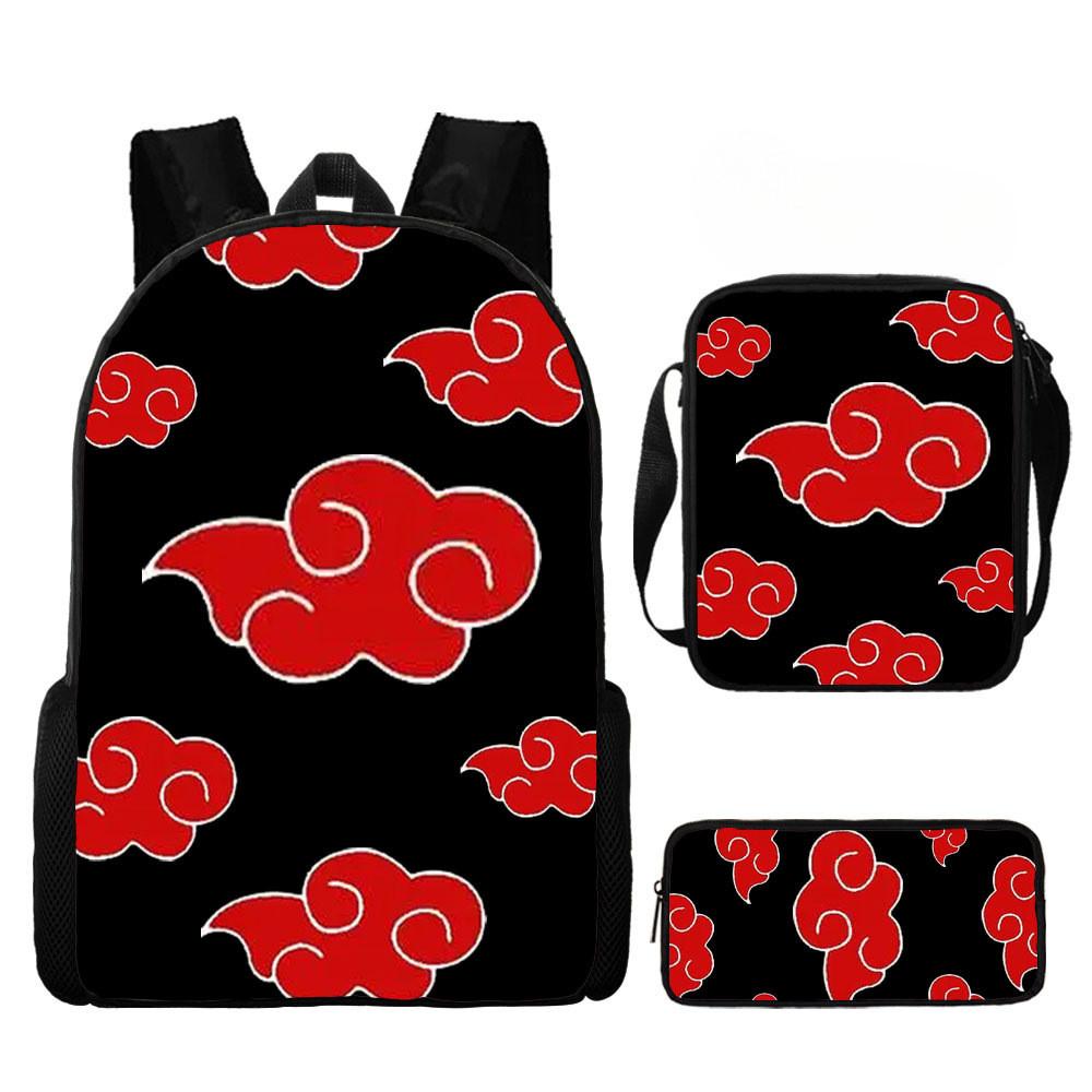 Backpack Naruto Children Set With Pencil Case And Versatile For School Trips Day