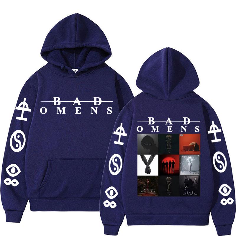 Limited Band Bad Omens Concert Tour Album Cover Hoodies Men Women Hip Hop Fashion Pullovers Sweatshirt Fleece Long Sleeve Hoodie