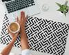 Durable Anti-Slip Desk Mat Geometric Zigzag 90x45 cm