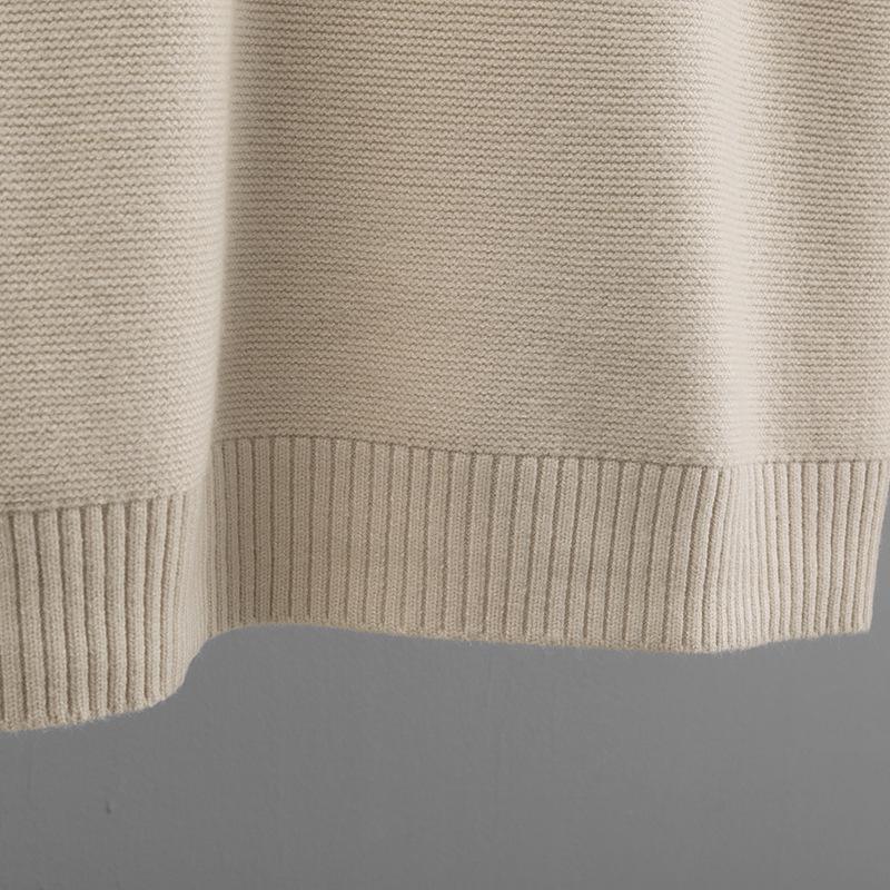 2025 Autumn/Winter European & American Women's Solid Round Neck Loose Knit Sweater