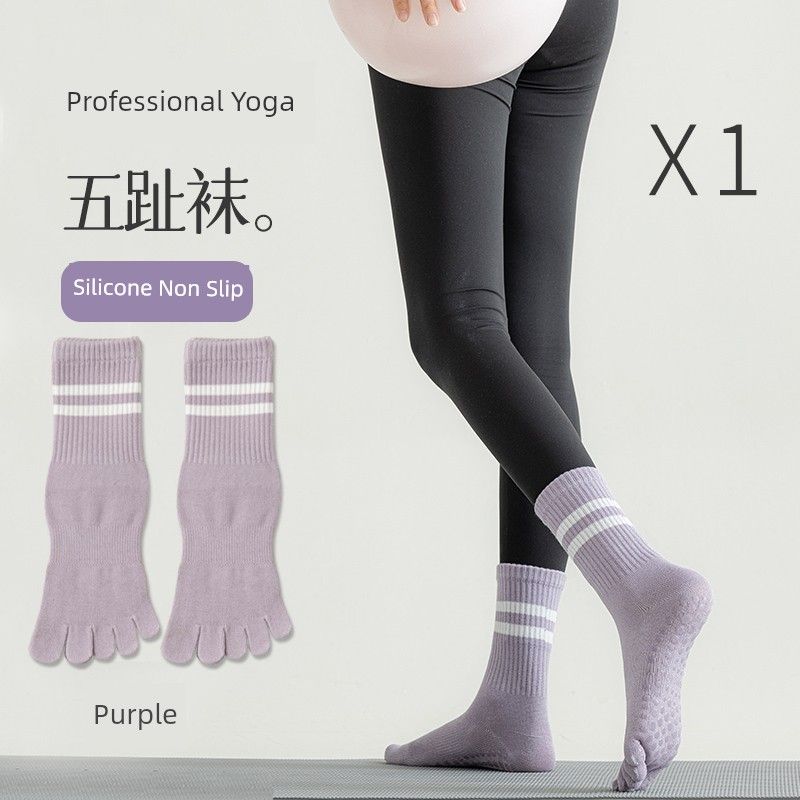 

Yoga Socks Summer Toe Socks Professional Non-Slip Socks Women s Knee Socks Pilates Socks Indoor Shoes Athletic Socks Fitness Socks