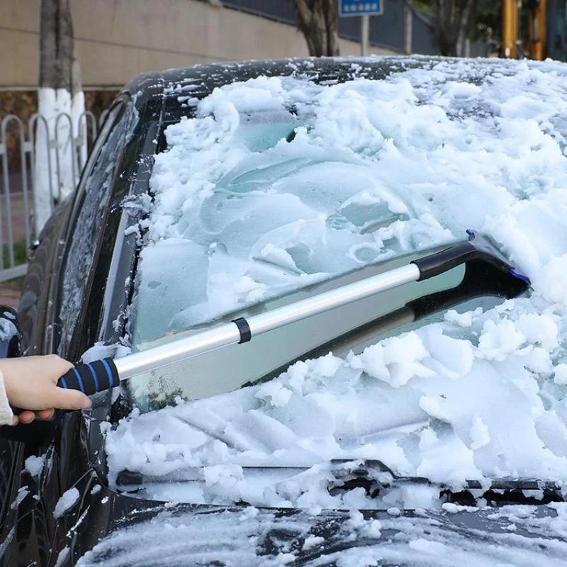 Extendable Aluminum Snow Brush Ice Scraper for Car Windshield Extra-long Design