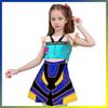 Kinder Zoey Mira Rumi Dämonenjäger Cosplay Kostüm für Mädchen Halloween Film K-Pop Gruppe Idol Rollenspiel Flatterärmelkleid