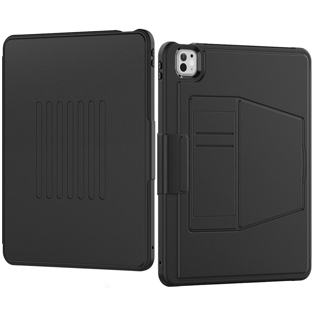 Style B For iPad Pro 13 (2024) Stand Case PC+TPU+PU Shockproof Tablet Cover with Card Slots